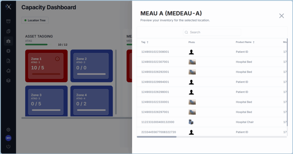 Stock Capacity Dashboard